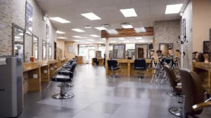 Aula de la Escuela de Barbería y Belleza de Tribeca