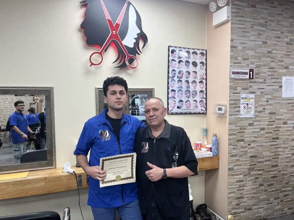 Tribeca Barber & Beauty School Alumni Okhirnazar, A Graduate of Our Barber Infection Control Course In New York